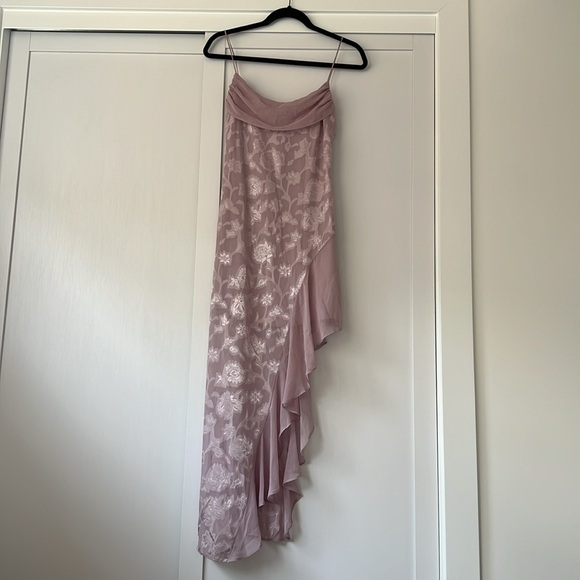 UO Tierra Chiffon Cowl Neck Asymmetrical Midi Dress - Small - Picture 5 of 5